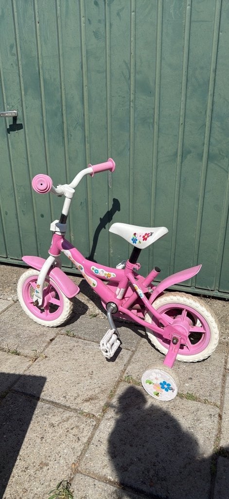 Kleuter kinderfiets, Fietsen en Brommers, Fietsen | Kinderfietsjes, Terugtraprem, Zijwieltjes, Gebruikt, Minder dan 16 inch