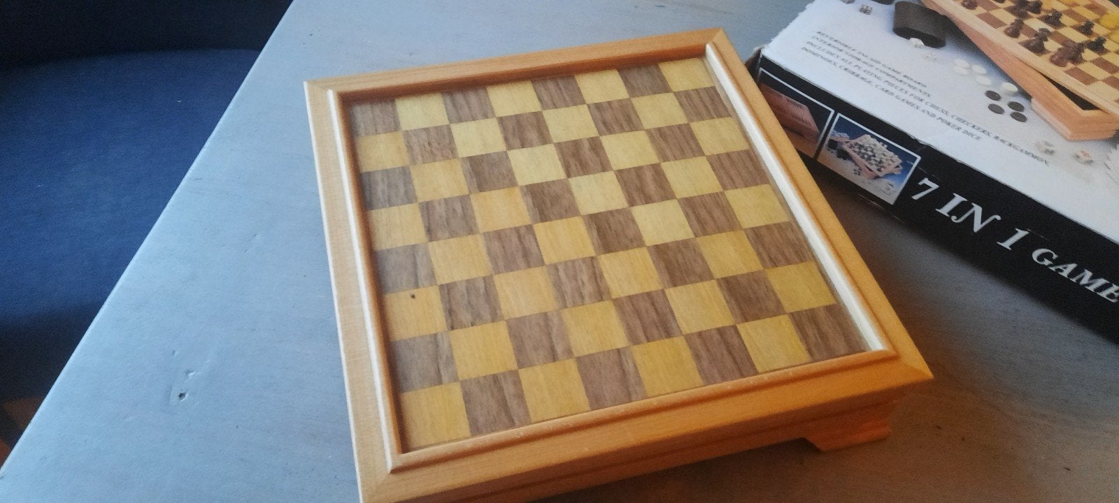 7 spellen in 1 van hout, Hobby en Vrije tijd, Een of twee spelers, Ophalen of Verzenden, Gebruikt