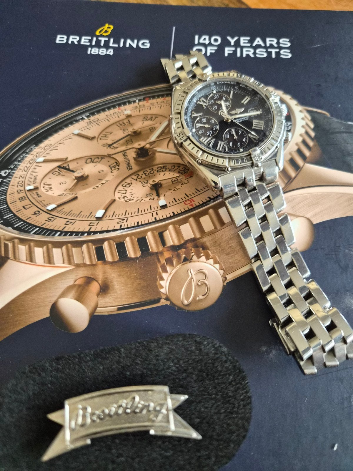 Breitling Crosswind chrono, Ophalen, Zo goed als nieuw, Staal, Breitling