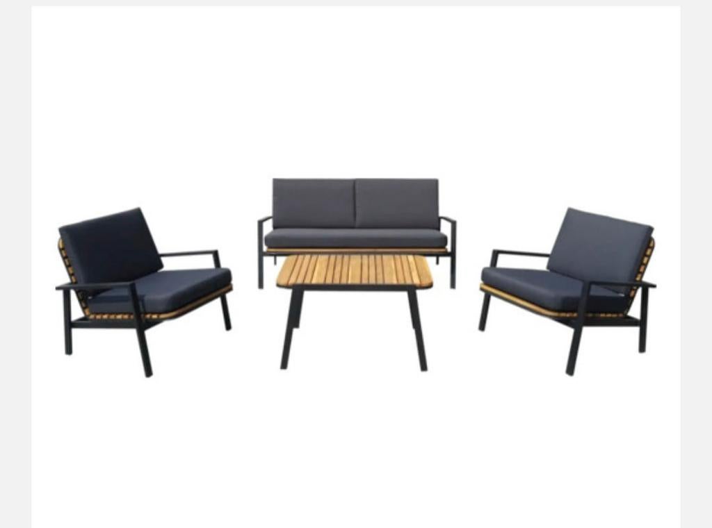 Sens-Line Dexter Loungeset Acacia - Nieuw, Ophalen, 4 zitplaatsen, Nieuw, Bank