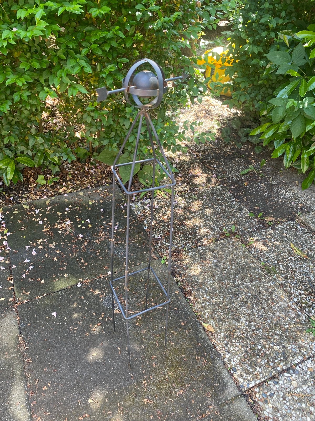Metalen Obelisk met Windwijzer - Tuindecoratie, Tuin en Terras, Ophalen, Gebruikt