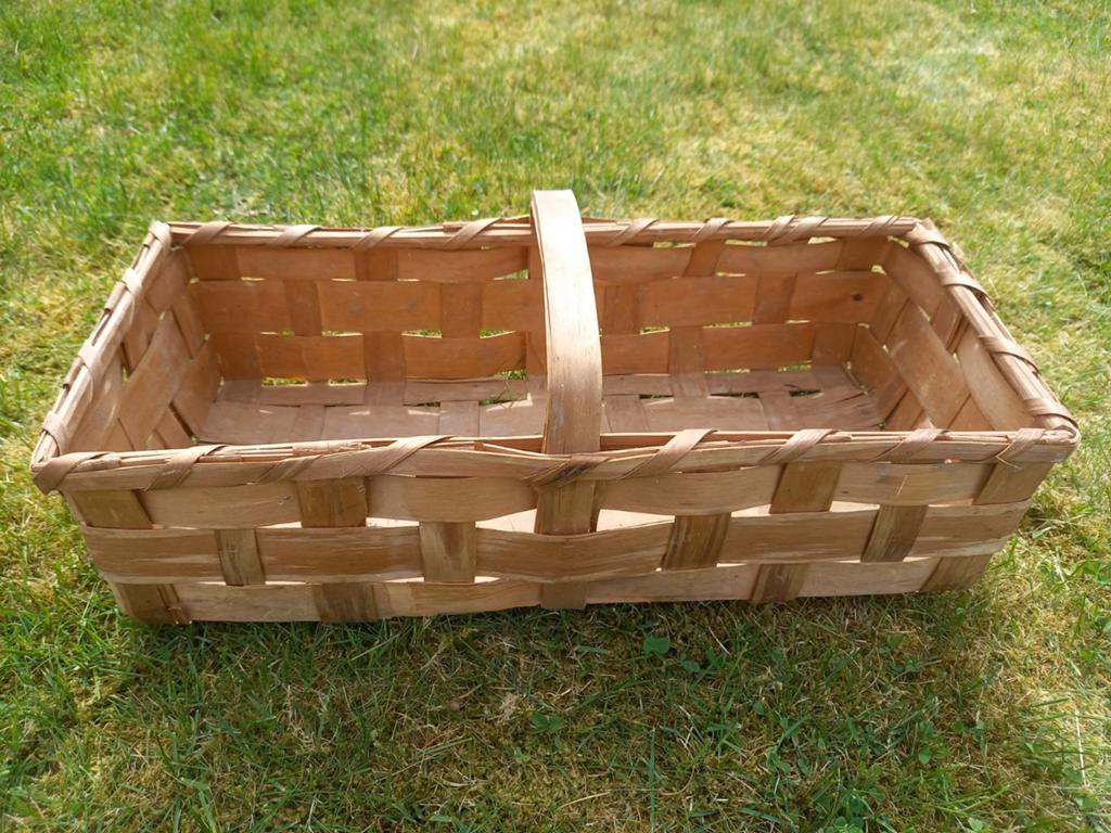 Zweeds Svepask bosmandje voor paddestoelen - 55x24x20cm, Gebruikt, Mand, Ophalen of Verzenden, Rechthoekig