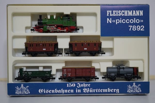 Fleischmann N Piccolo Treinset 7892 - 150 Jaar Spoorwegen, Treinset, Gelijkstroom, Fleischmann, Ophalen of Verzenden