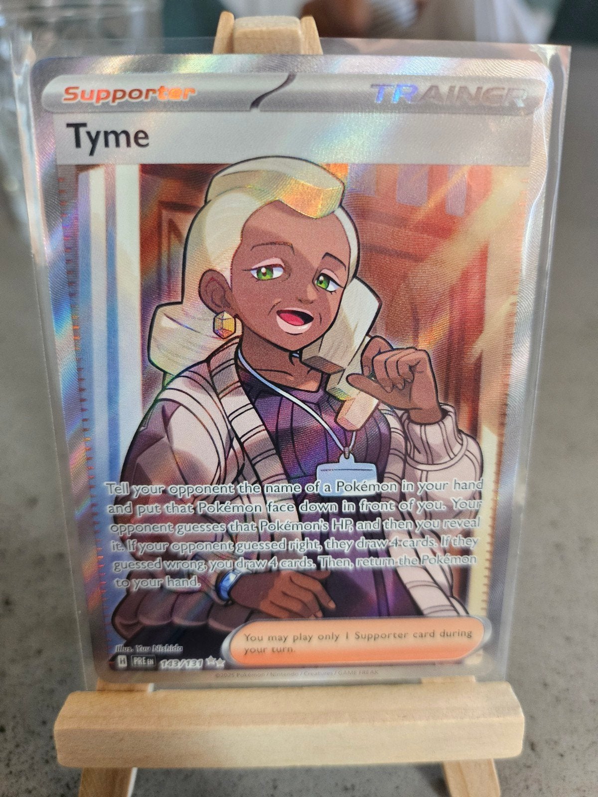 Full Art Supporter Kaart - Tyme [PRE 143/131], Ophalen of Verzenden, Zo goed als nieuw, Losse kaart
