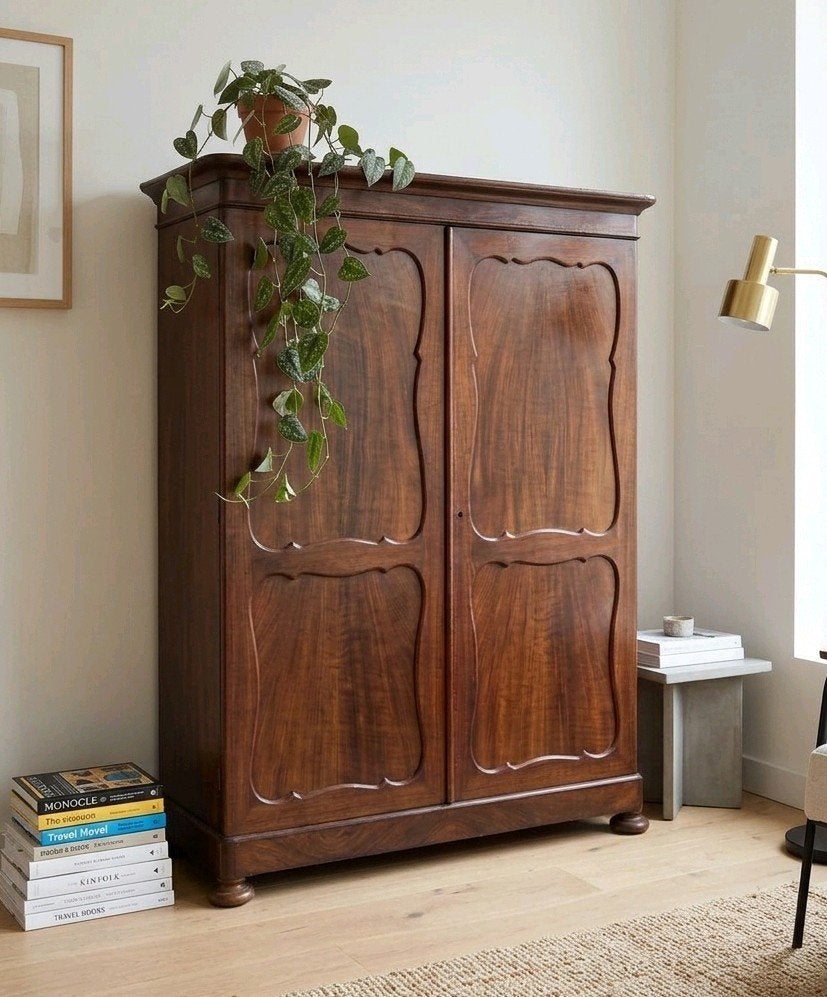 OPRUIMING Antieke Biedermeier meidenkast vintage hangkast, Ophalen of Verzenden