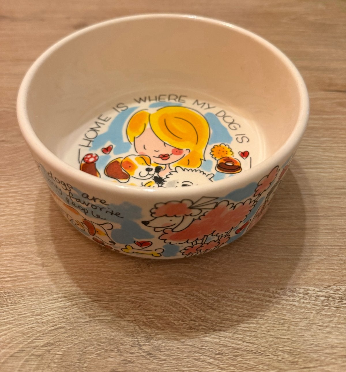 Blond Amsterdam voerbak honden blauw, Ophalen of Verzenden, Zo goed als nieuw