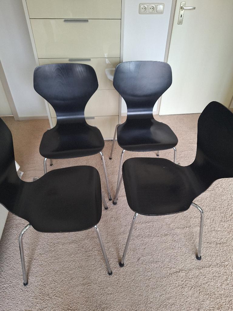 vlinderstoelen, Huis en Inrichting, Stoelen, Ophalen, Gebruikt, Zwart, Vier