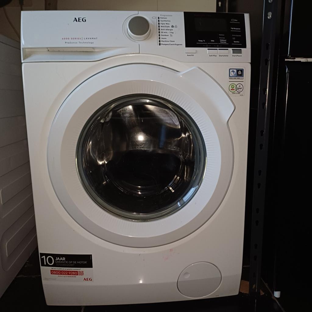 AEG L6FB84GW Wasmachine - 8kg, 1400 toeren, Energieklasse A, Witgoed en Apparatuur, Wasmachines, Ophalen, Gebruikt, Voorlader