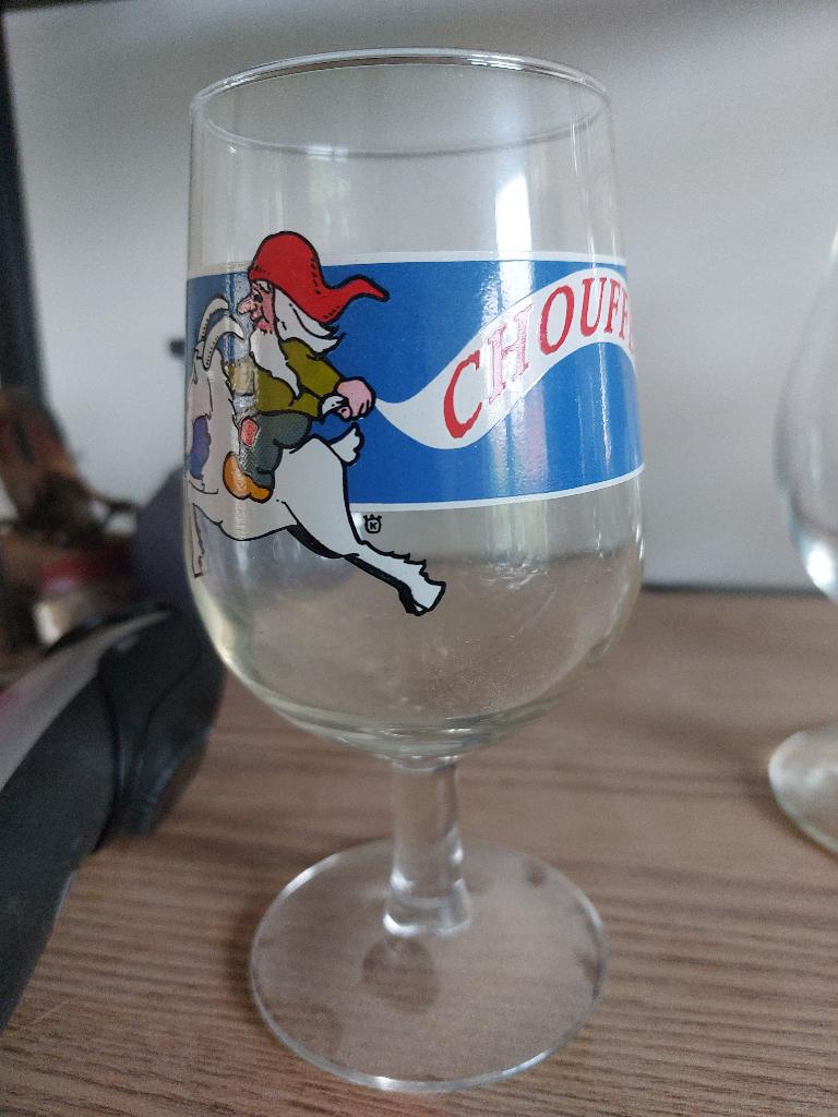 Chouffe 666 bockbier glas, Ophalen of Verzenden, Zo goed als nieuw, Glas of Glazen, Overige merken