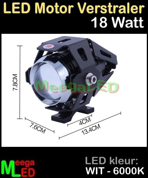UITVERKOOP - LED Motor Verstraler 18 Watt CREE LED - 2 stuks, Ophalen of Verzenden