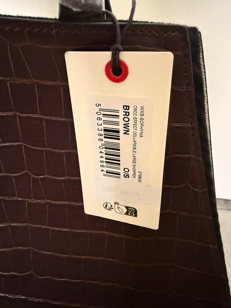 Ted Baker Bruine Croco Shopper NIEUW!, Ophalen of Verzenden, Nieuw, Bruin, Shopper