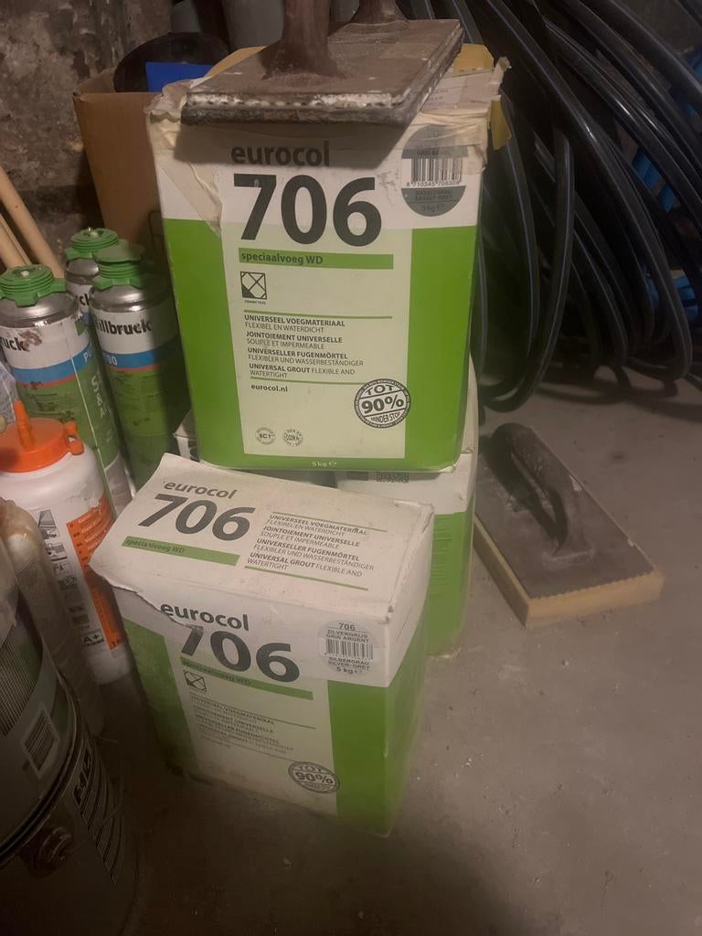 5 pakken Eurocol 706 speciaalvoeg WD, Doe-het-zelf en Verbouw, Overige materialen, Overige typen, Nieuw, Ophalen of Verzenden