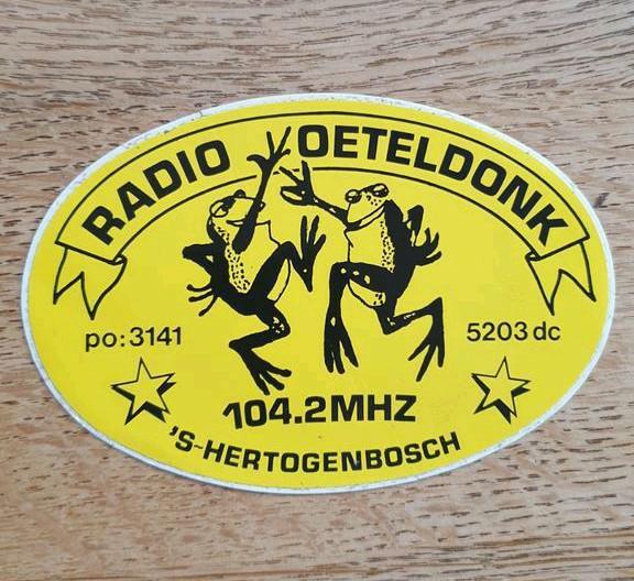 Sticker amateur zender Radio Oeteldonk, DEN BOSCH, Ophalen of Verzenden, Zo goed als nieuw