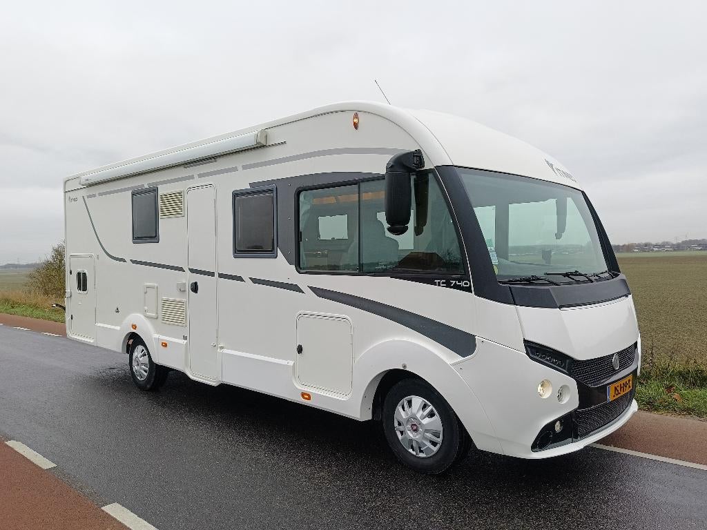 Itineo TC740 camper caravan 2019 3500kg B-rijbewijs trekhaak, Caravans en Kamperen, Campers, Buscamper of Camperbus, Fiat, Airbags