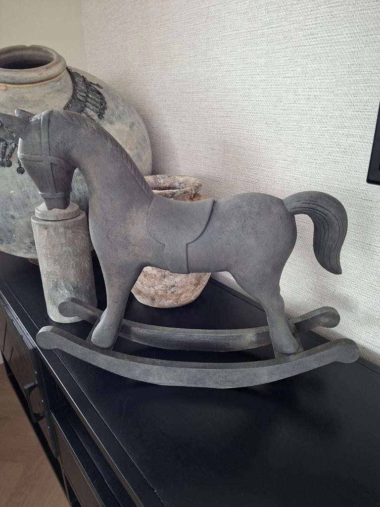 Decoratie" houten hobbelpaard past in Sober,landelijke stijl, Ophalen of Verzenden, Zo goed als nieuw