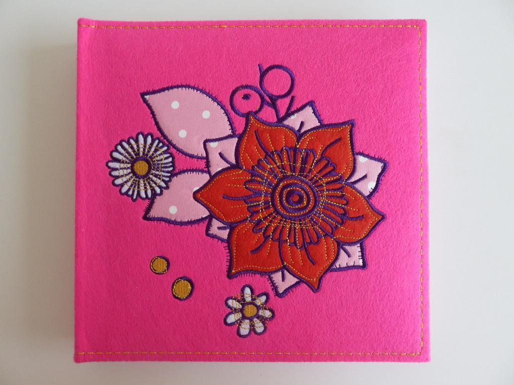 Hema Stoffen roze fotoalbum met bloemen, Ophalen of Verzenden, Zo goed als nieuw, Fotoalbum