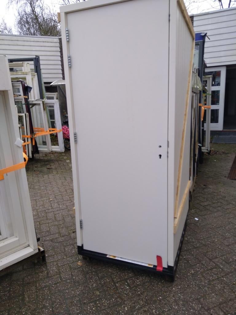 Hardhout kozijn met dichte buiten deur, Doe-het-zelf en Verbouw, Deuren en Horren, Ophalen, Nieuw, Buitendeur, 120 cm of meer