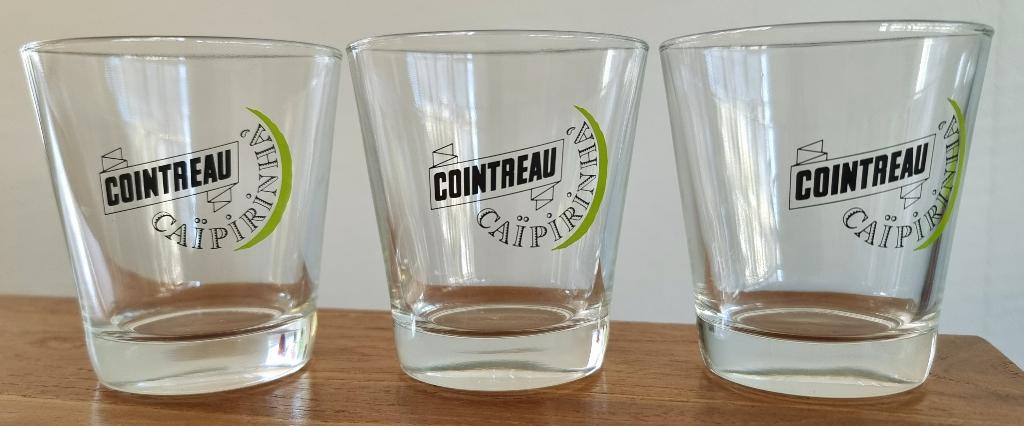 Cointreau Caïpirinha glas 3x - collectors item - IZGST, Ophalen of Verzenden, Zo goed als nieuw, Overige typen