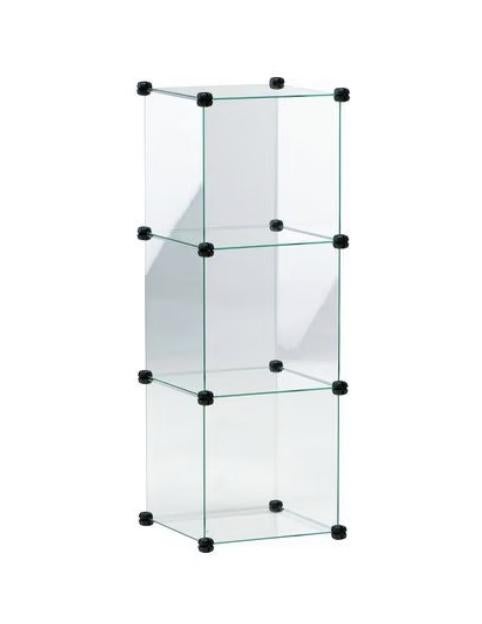 Kubus vitrine 18 glasplaten 39x39 cm glas 40 verbindingsstuk, Huis en Inrichting, Kasten | Vitrinekasten, Zo goed als nieuw, Minder dan 100 cm