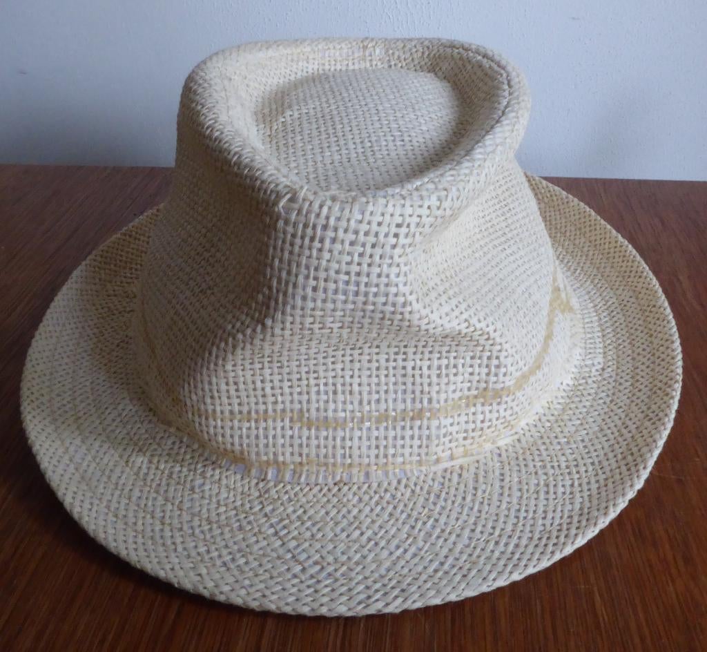 Rieten hoed, Kleding | Dames, Hoeden en Petten, Ophalen of Verzenden, Gedragen, One size fits all