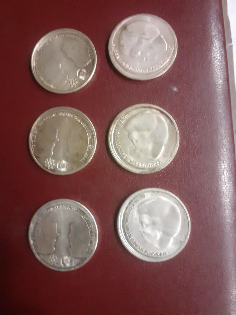6 10 euro munten 2002, Postzegels en Munten, Munten | Nederland, Koningin Beatrix, Zilver, Euro's, Ophalen of Verzenden