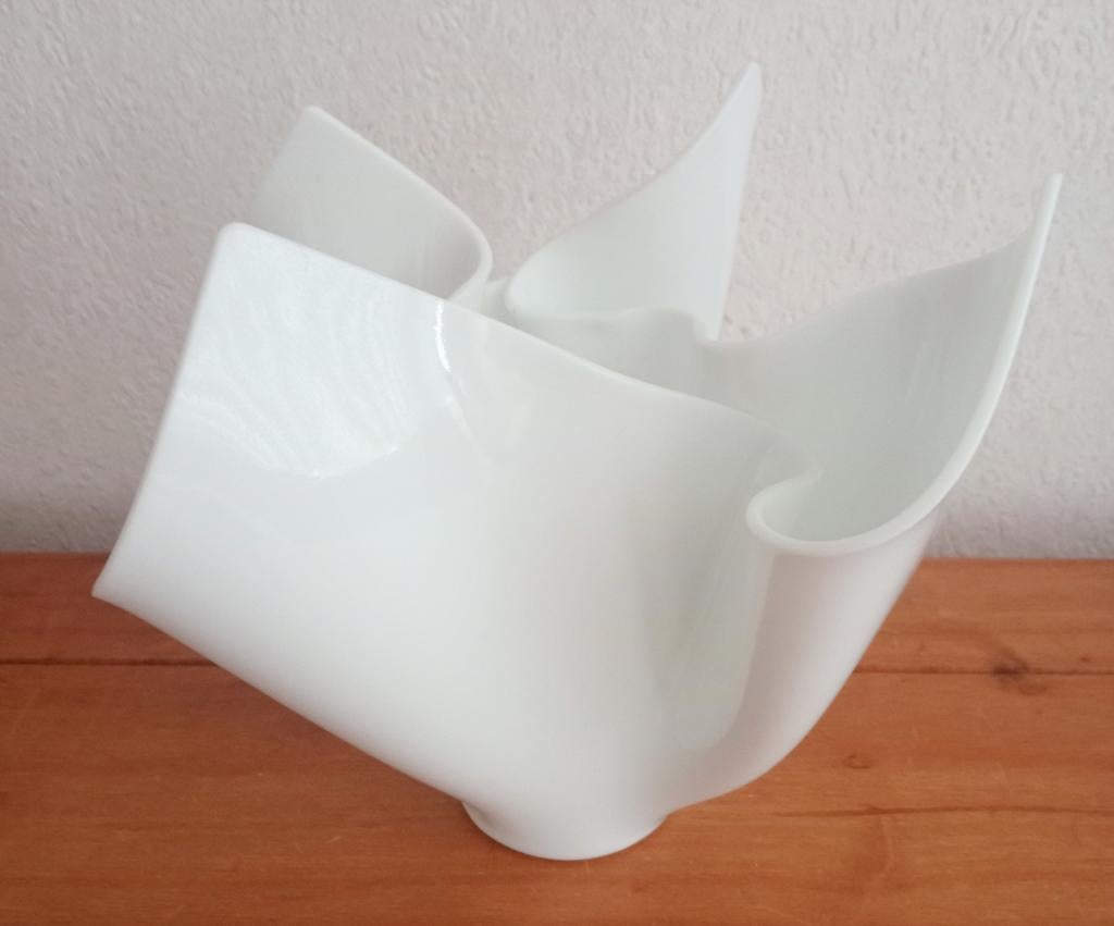 Design witte vaas voor tulpen plexi glas zakdoek vaas, Ophalen of Verzenden