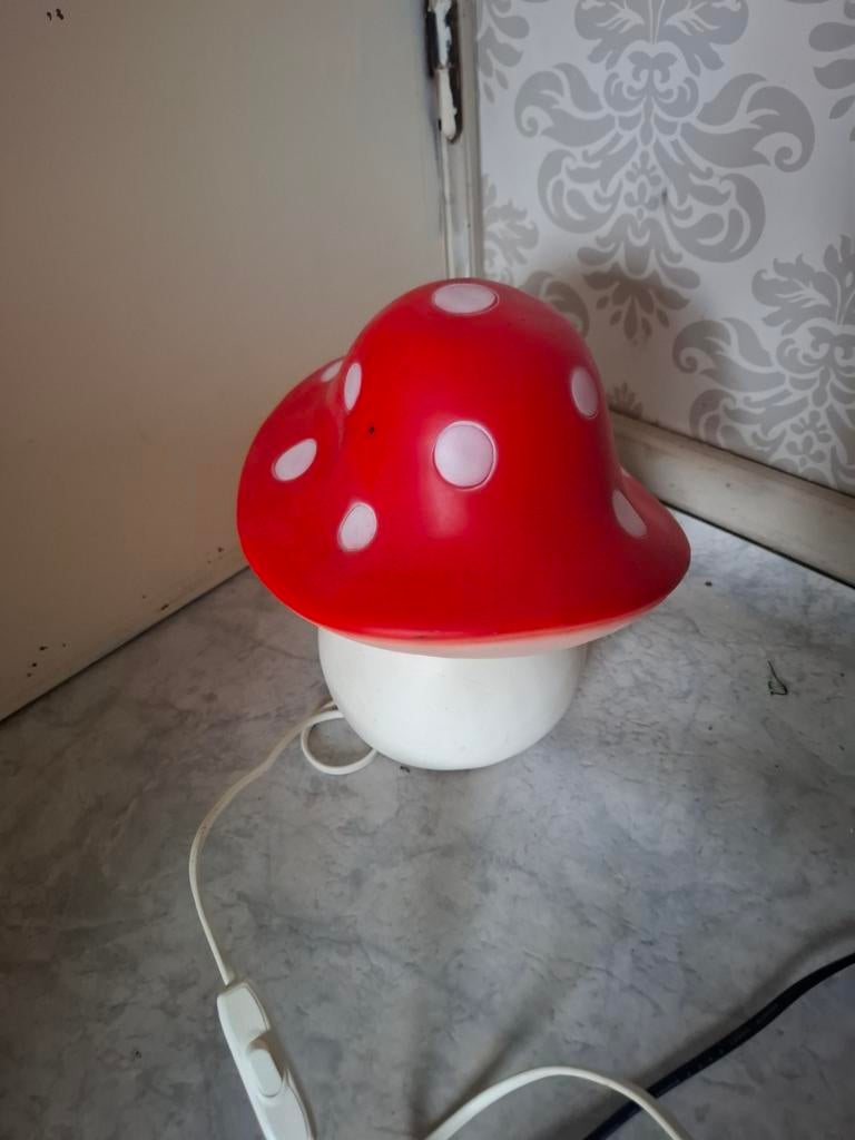 Vintage retro paddenstoel lamp, Huis en Inrichting, Lampen | Tafellampen, Ophalen, Zo goed als nieuw, Minder dan 50 cm