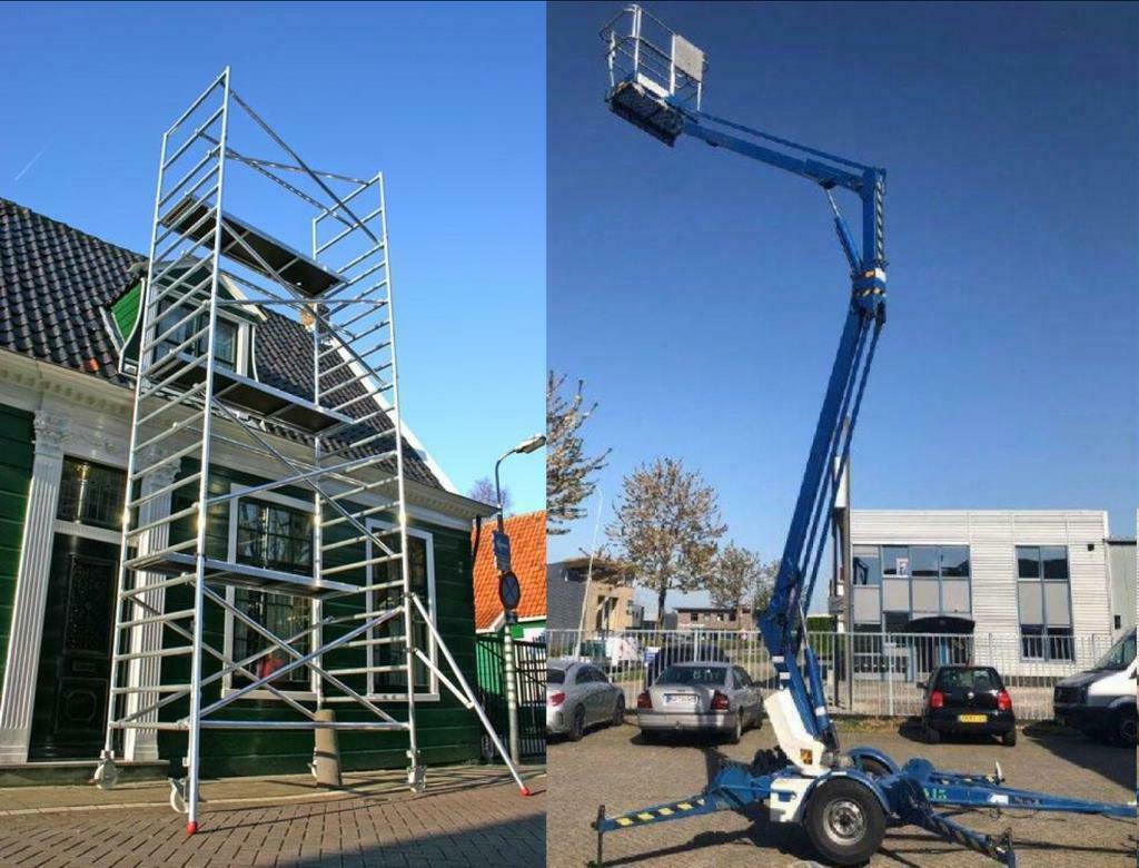 Steiger €10,= per dag ; Hoogwerker €100,= per dag