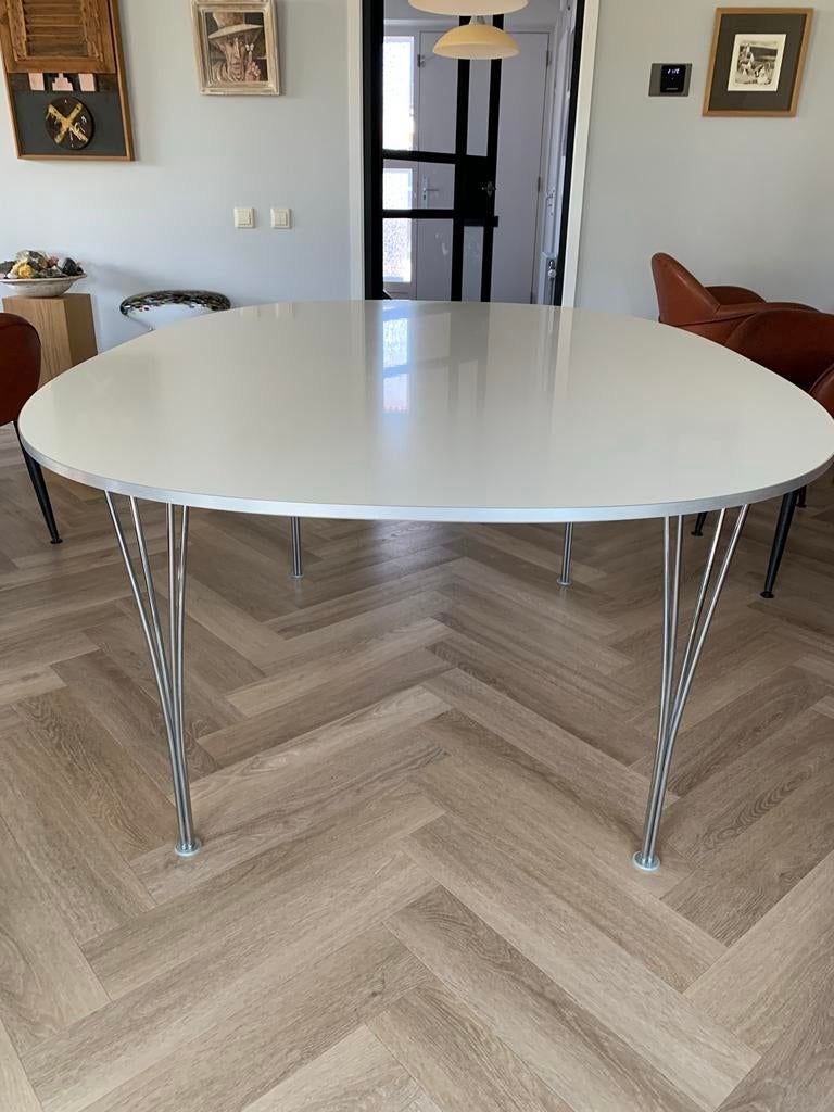 Ovale Frits Hansen eettafel - 120x180 cm, Ophalen, 100 tot 150 cm, Zo goed als nieuw, Vijf personen of meer