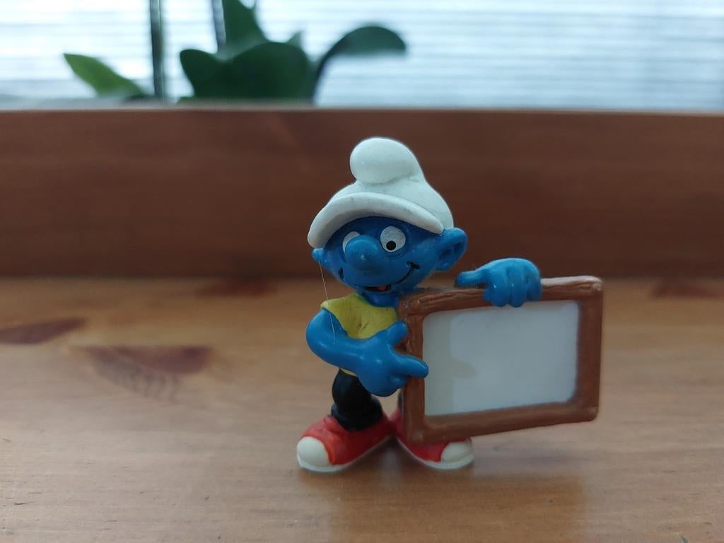 Smurf met bord 20459 De Smurfen, Verzamelen, Ophalen of Verzenden