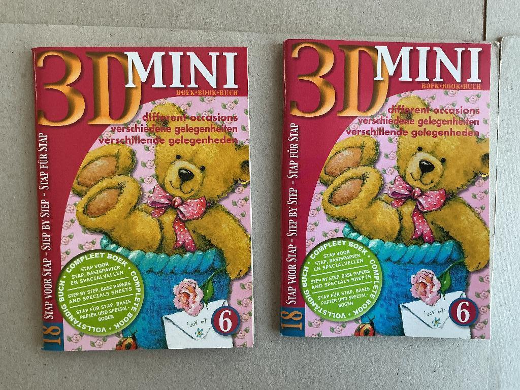 2 boekjes 3D mini plaatjes, Ophalen of Verzenden, Nieuw, Overige thema's, Overige typen