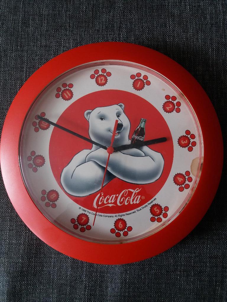 vintage coca cola klok met polar beer, 1999, Ophalen of Verzenden, Gebruiksvoorwerp