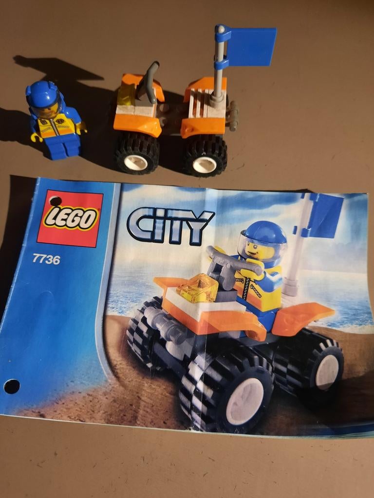 LEGO City Quad Bike - Set 7736, Ophalen of Verzenden, Gebruikt, Complete set, Lego