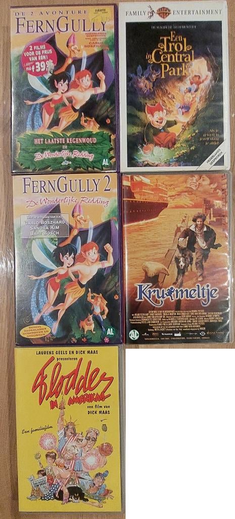 VHS films en kinderfilms, Cd's en Dvd's, Gebruikt, Tekenfilm, Alle leeftijden, Kinderprogramma's en -films