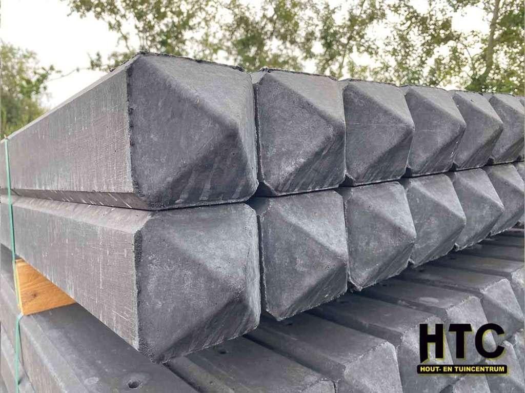 Hout beton schutting palen en onderplaten mega actie!