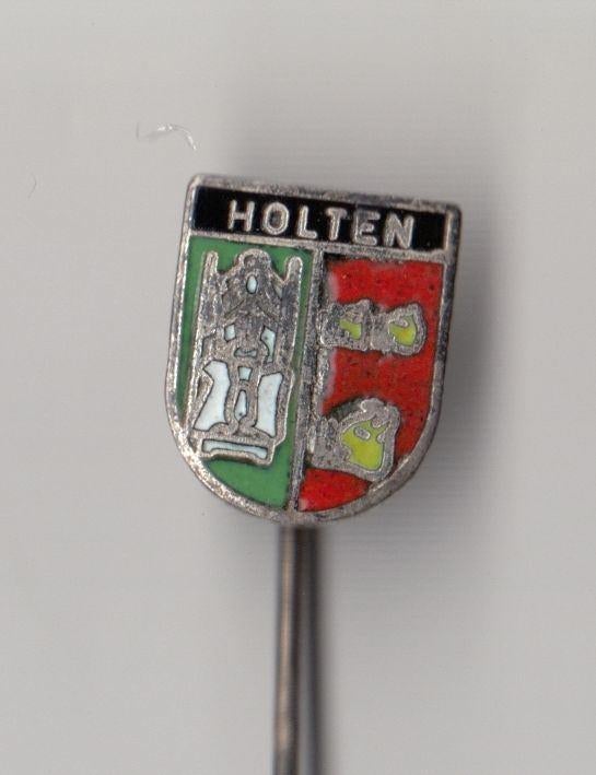 Holten emaille Stadswapen speldje, Gebruikt, Niet vindbaar, Niet vindbaar, Speldje of Pin