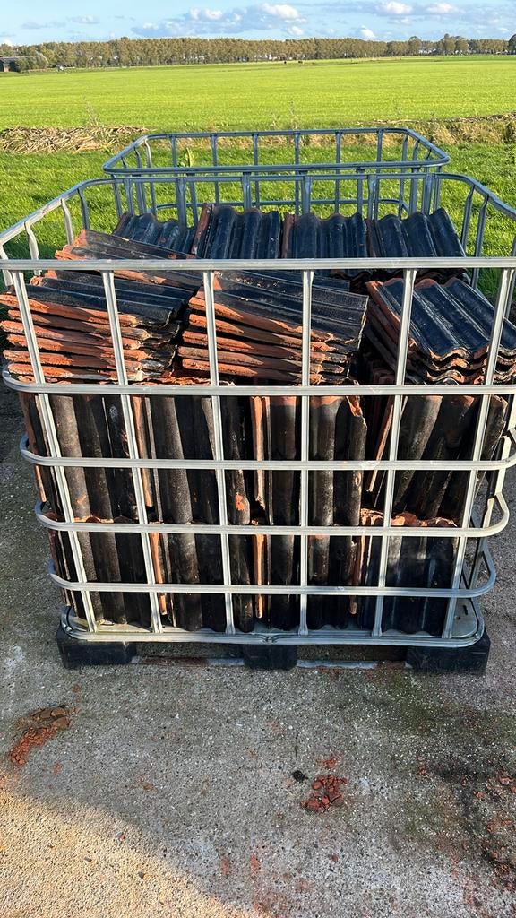 Friese glazuurde dakpannen, Doe-het-zelf en Verbouw, Dakpannen en Dakbedekking, Gebruikt, Steen of Klei, Ophalen of Verzenden