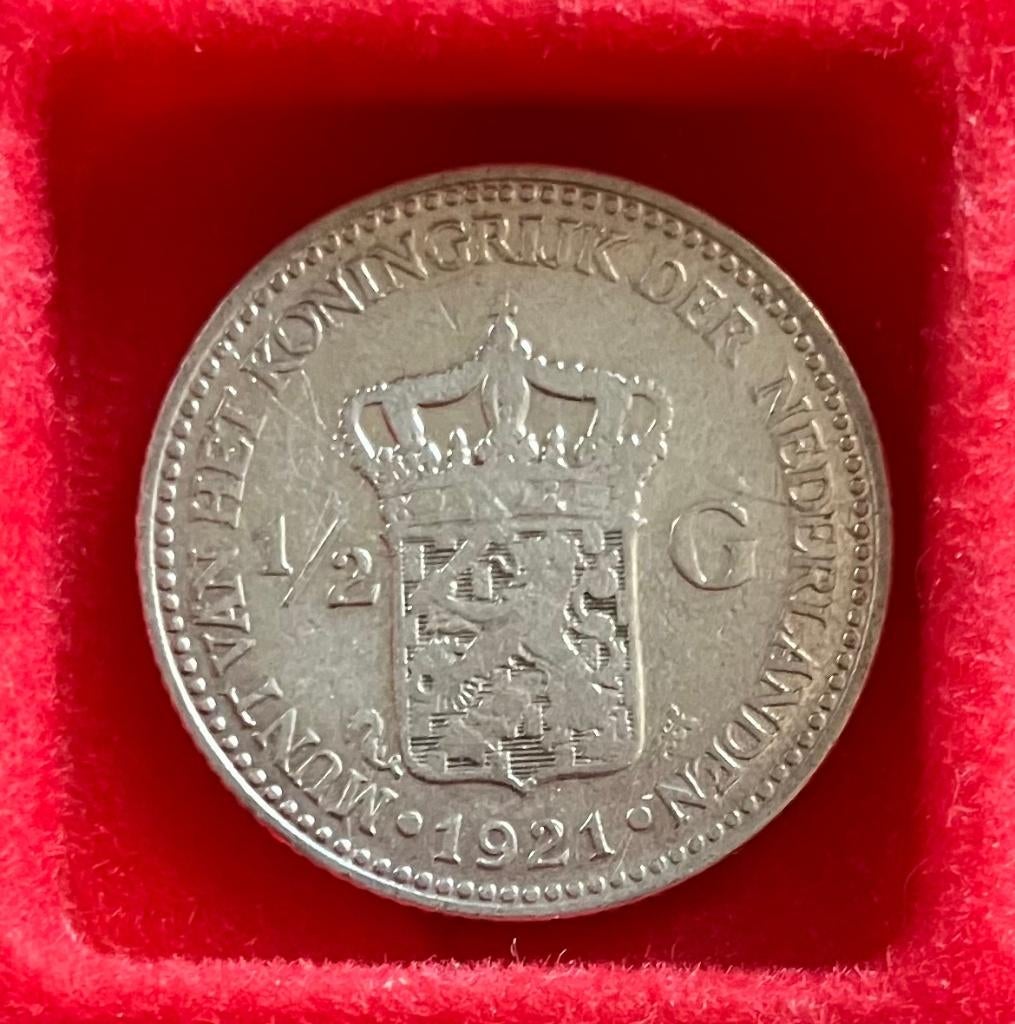 VERSCHILLENDE JAREN ½ gulden Wilhelmina 'Opgestoken Haar', Postzegels en Munten, Munten | Nederland, Ophalen, ½ gulden, Zilver