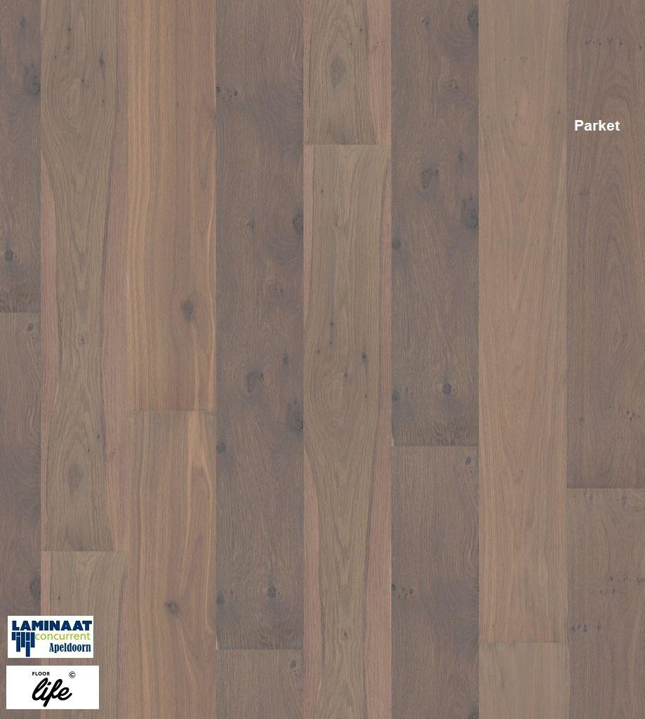 Lamel Parket Reseda Rustiek gerookt wit 5105 vooraf geoiled, Parket, Lamel parket vloer, 75 m² of meer, Nieuw