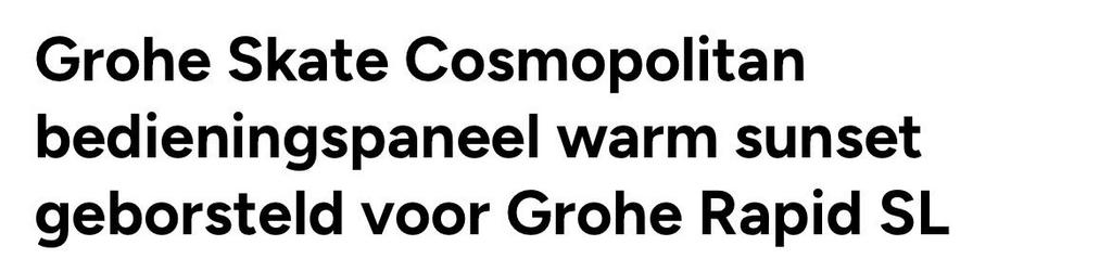 Grohe Skate Cosmopolitan Bedieningspaneel - Nieuw!, Ophalen of Verzenden, Nieuw, Koper, Toilet