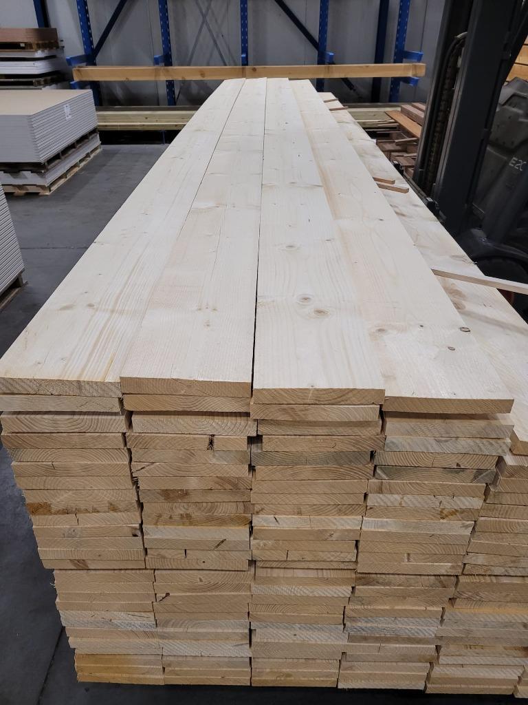 Steigerplanken fijnbezaagd en geschaafd, Ophalen, 25 tot 50 mm, Nieuw, Plank