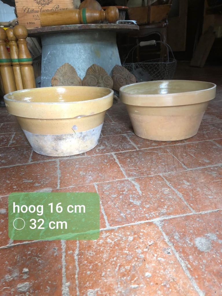 terracotta schalen potten, Tuin en Terras, Bloempotten, Gebruikt, Rond, Minder dan 40 cm, Balkon