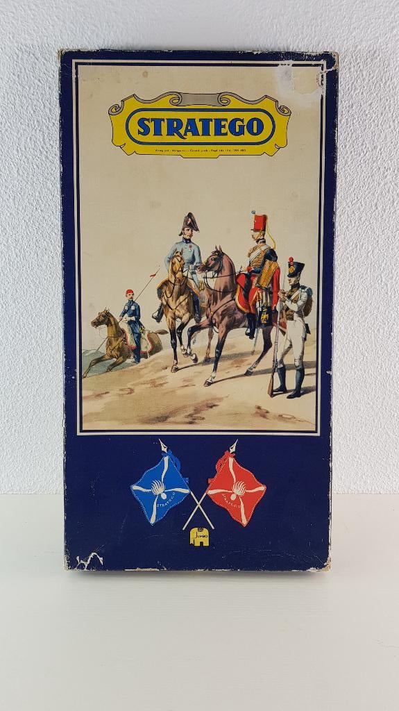 Stratego, Jumbo, blauwe doos, platte torentjes. 8C, Tweedehands verkoop, Tweedehands verkoop, Gebruikt, Ophalen of Verzenden