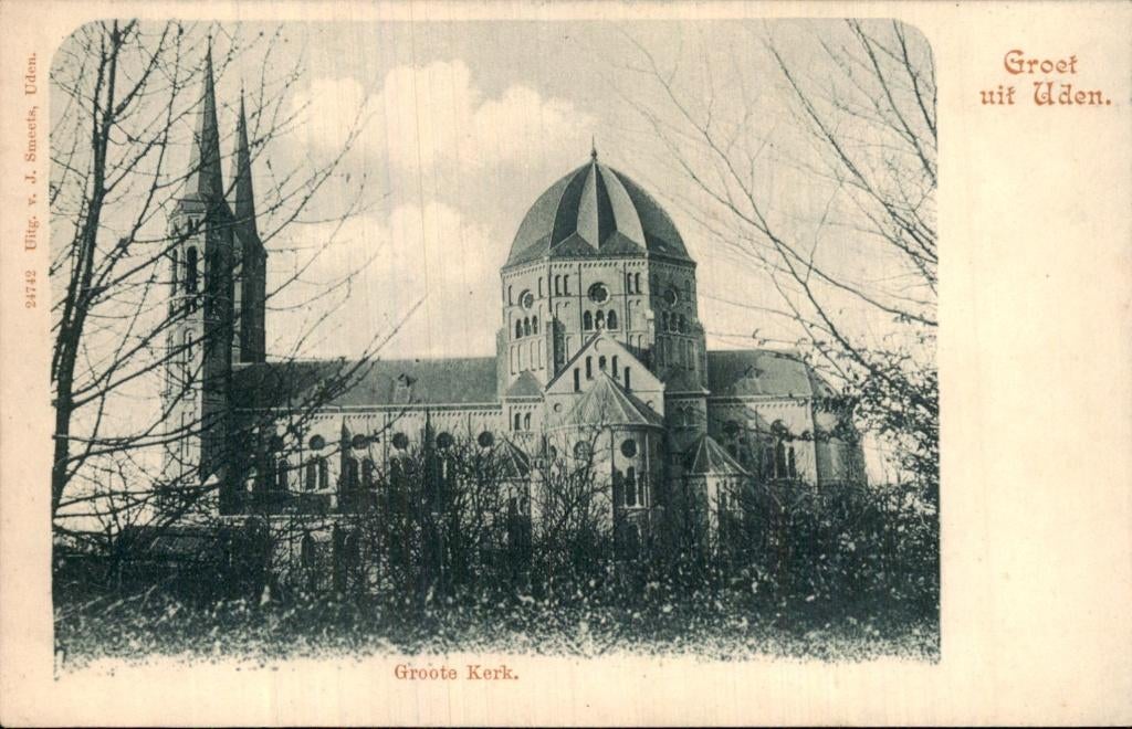 Uden - Groote Kerk - Groet uit Uden, Ophalen of Verzenden, Voor 1920, Ongelopen, Noord-Brabant