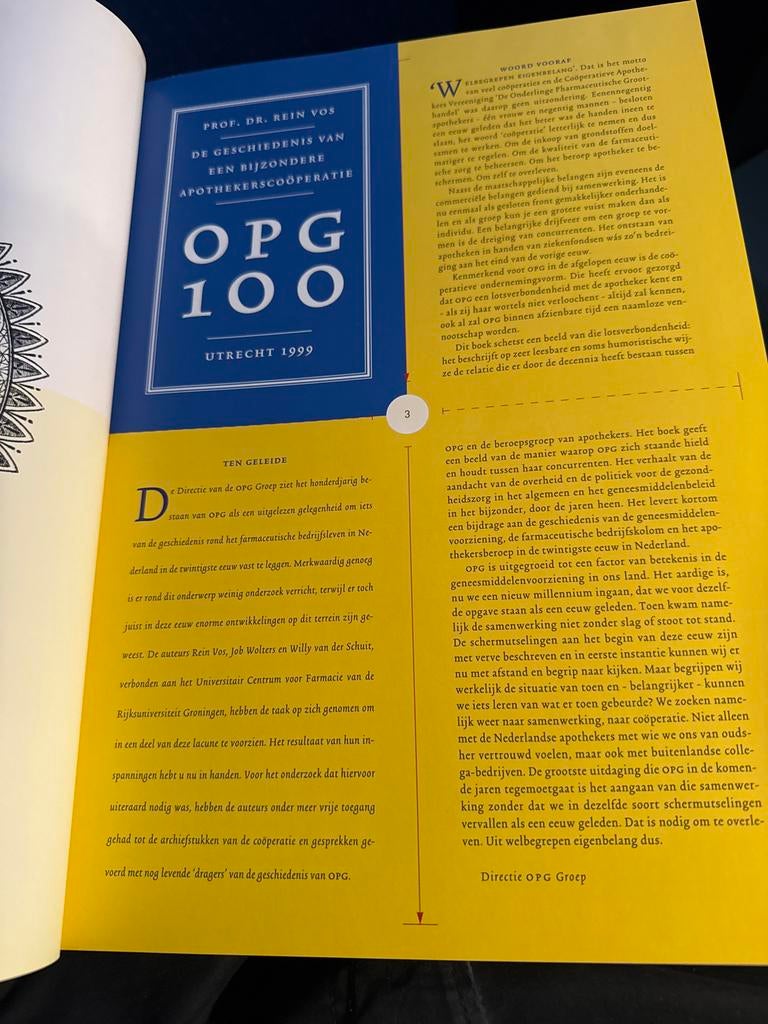 OPG 100 - Geschiedenis van de Apothekerscoöperatie, Boeken, Ophalen of Verzenden, 20e eeuw of later, Zo goed als nieuw