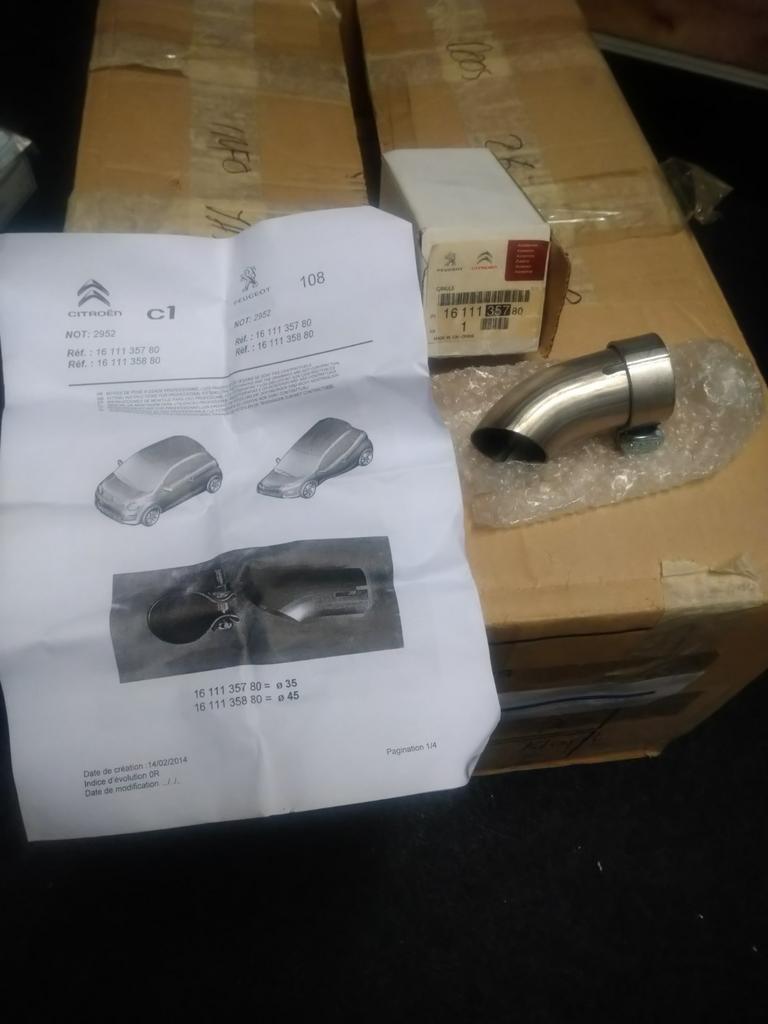Uitlaat eindstukje voor Peugeot 108 en citroen c1, Auto-onderdelen, Ophalen of Verzenden, Peugeot