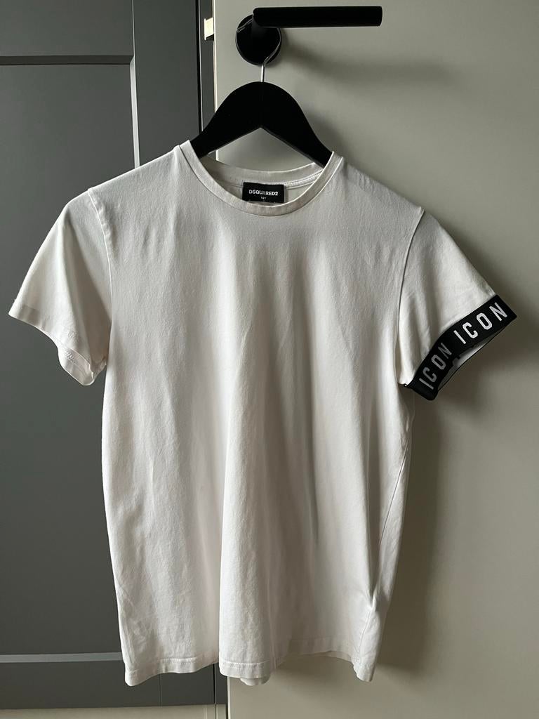Dsquared2 T-shirt - Maat 14 jaar - Wit, Ophalen of Verzenden, Gebruikt, Jongen, Shirt of Longsleeve