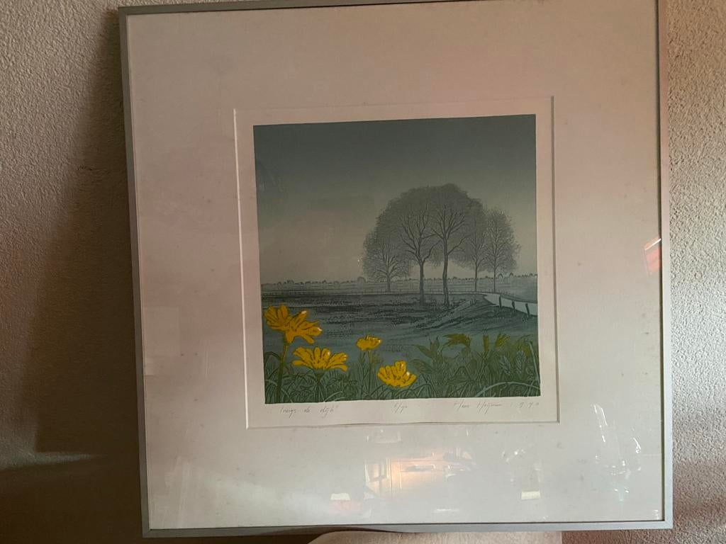 Hans Heijmans Zeefdruk - 1990, Antiek en Kunst, Ophalen of Verzenden