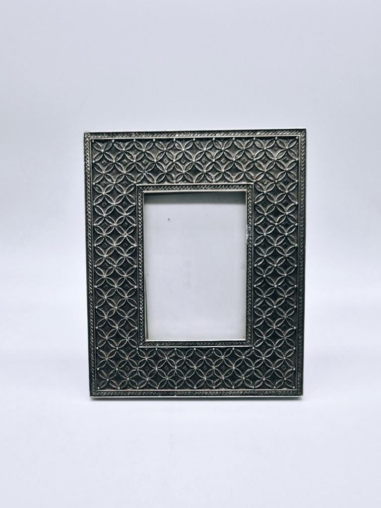 Vintage fotolijst met geometrisch patroon - 9x12 cm, Ophalen of Verzenden, Gebruikt