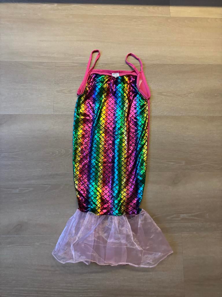 Zeemeermin jurk carnaval, 5-7 jaar, Ophalen of Verzenden, Gebruikt, 110 t/m 116, Meisje